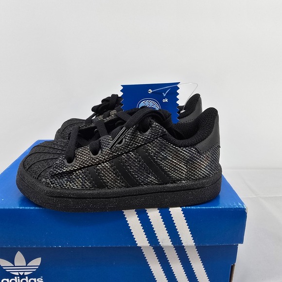 adidas Other - Adidas Superstar Black Iridescent Toddler Sneakers BY2186 Size 6K New